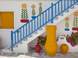 Flowers and Colorful Pots  Chora  Mykonos  Greece