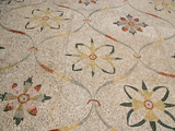 Roman Mosaic  Floral Decoratio  Ostia Antica  Italy