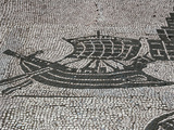 Roman Mosaic  Commercial Boat  from the Forum of the Corporations or Piazza Delle Corporazione