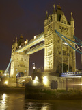 Tower Bridge and River Thames at Dusk  London  England  United Kingdom