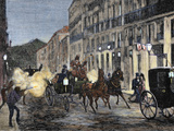 Attack on Isabella Ii (1830-1904) and King Francis of Spain (1822-1902) Madrid  Spain (1872)