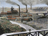 Coal Mining  Herscheuse Mining  Quaregnon County  Belgium (1884)