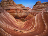 Colorful Sandstone Swirls in the Wave Formation  Paria Canyon  Utah  Usa