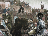 Mormon Church Service in the Tabernacle from 'Harper's Weekly' (1871)  Usa