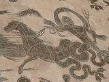Roman Mosaic  Neptune Riding a Chariot  Baths of Neptune  Ostia Antica  Italy