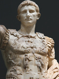 Augustus (61 Bc-14 Ad) First Roman Emperor  Marble Statue of Augustus of Prima Porta (1st Century)
