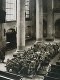 First World War (1914-1918) German Prisoners in a Chapel of Verdun 1915
