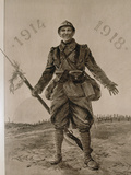 World War I (1914-1918) Allied Soldier La Ilustracion Francesa  1918