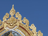 Detail of Ornate Golden Entry Gate  Thai Buddhist Temple  Island of Penang  Malaysia