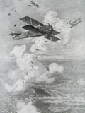Breguet Aircraft Bombing Drawing by Etienne CournaultLa Ilustracion Francesa (1918)