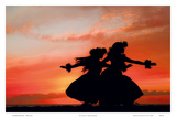 Hula Sisters: Hawaiian Hula Dancers at Sunset