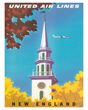 United Air Lines: New England  c1950s