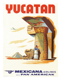 Mexicana Airlines via Pan American: Yucatan  c1960s