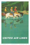 United Air Lines: Horse Back Riders  c1960s