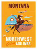 Fly Northwest Orient Airlines: Montana  c1950s