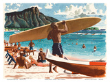 Waikiki Beach  Honolulu  Hawaii  c1950s