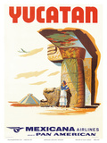 Mexicana Airlines via Pan American: Yucatan  c1960s