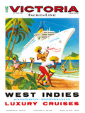 Victoria Incres Line: West Indies - Luxury Cruises  c1971
