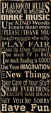 Playroom Rules