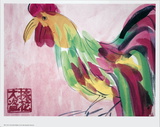 Cock in Pink and Green