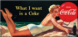 Coca Woman Lying on Beach