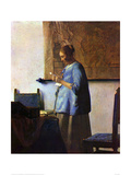 Woman in Blue Reading
