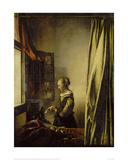 Woman Reading a Letter at an Open Window