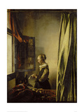Woman Reading a Letter at an Open Window