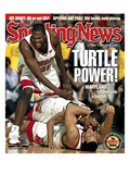 Maryland Terrapins Tahj Holden  Juan Dixon and Lonnie Baxter - National Champions - April 8  2002