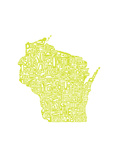 Typographic Wisconsin Chartreus
