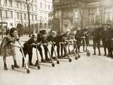 Children at a Scooter Race  1922