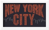 New York City Boroughs (orange on navy)