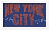 New York City Boroughs (orange on blue)