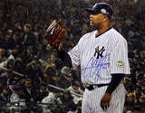 CC Sabathia In Rain Close Up Horizontal