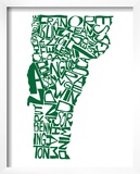 Typographic Vermont Green