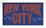 New York City Boroughs (orange on blue)