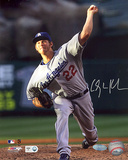 Clayton Kershaw Grey Jersey Pitching Vertical