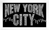 New York City Boroughs on Black