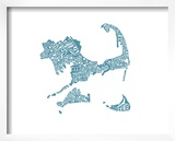 Typographic Cape Cod French Blue