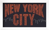 New York City Boroughs (orange on navy)