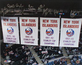 NY Islanders Stanley Cup Banners In the Rafters 16 Signatures