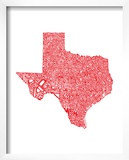 Typographic Texas Red
