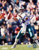 Dan Marino White Jersey Passing Vertical Photo