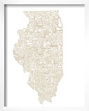 Typographic Illinois Beige