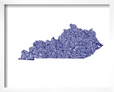 Typographic Kentucky Navy