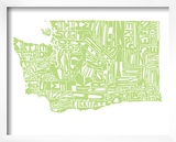 Typographic Washington Green