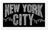 New York City Boroughs on Black