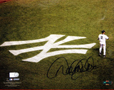 Derek Jeter On Field with Yankee Emblem Horizontal
