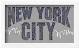 New York City Boroughs (navy on grey)