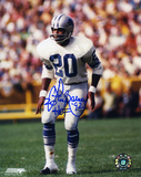 Lem Barney Detroit Lions Action with HOF 92 Inscription